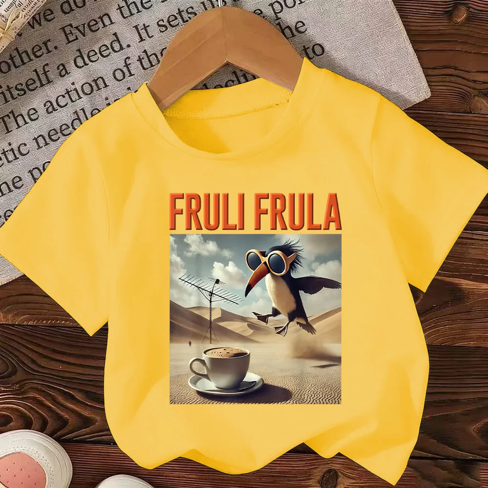 

Italian Brainrot Baby Boys Girls Short Sleeve T-shirt Funny Animals Meme Summer Cotton Tops Clothes Tung Tung Sahur Casual Tee