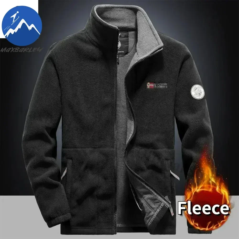 Maxbarley Fleece Jacket Men Black M 4