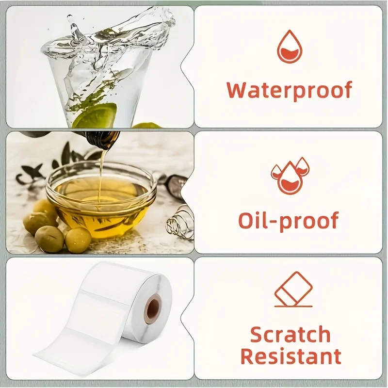 1.57"x1.18" Clear Adhesive Stickers Waterproof Reusable Label for Barcode Logo Decor Compatible with M110/M221/M220/M120/M200