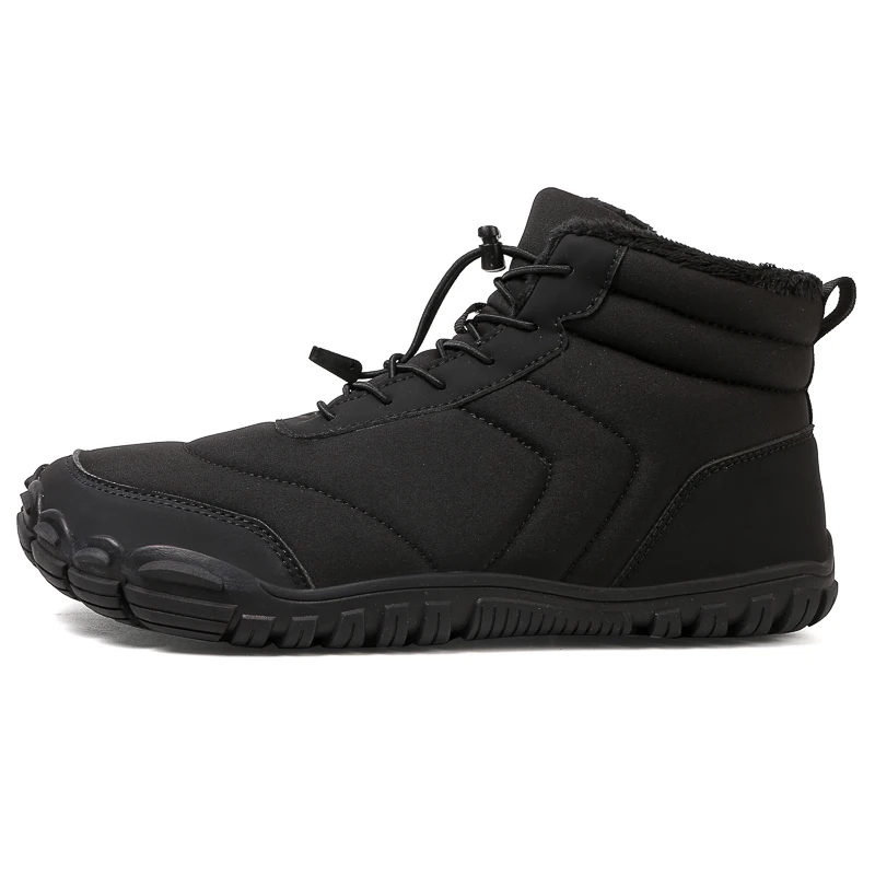 Men Women Winter Cotton Shoes Barefoot Hiking Boots Waterproof Snow Ankle Boots Warm Plush Casual Sneakers Outdoor Work Shoes