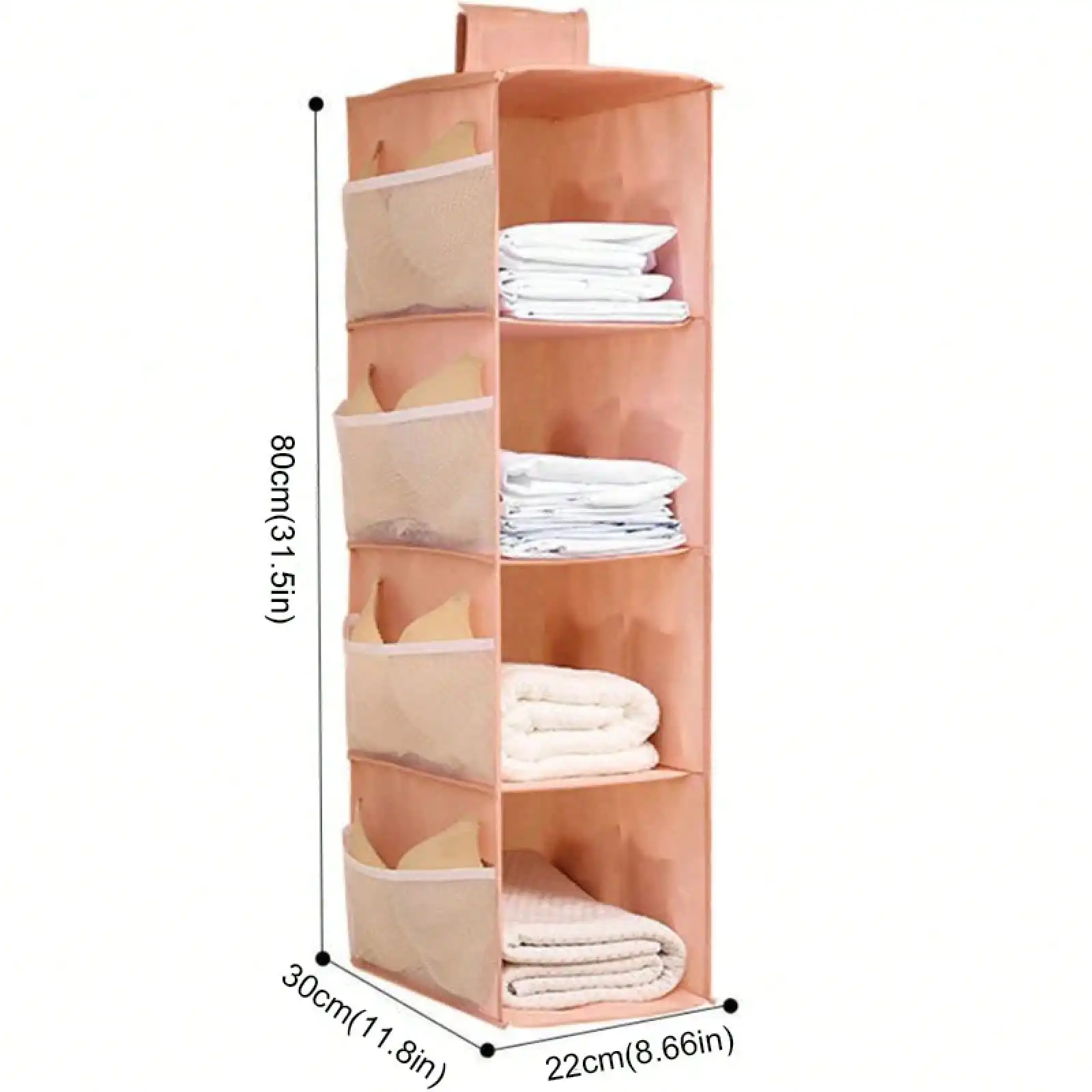 

Non-Woven Washable Wardrobe Multi-Layer Folding Hanging Bra Organizer Bag For Wardrobe Multi-Layer Underpants Socks Storage Bag