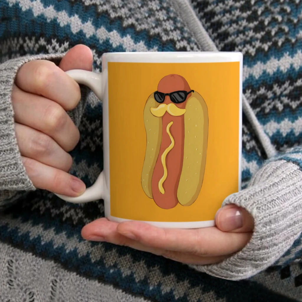 

Moustardche!Coffee Mug Tea Cup 11oz Coffee Cup Funny Birthday Ceramic Mug Personalized Cup