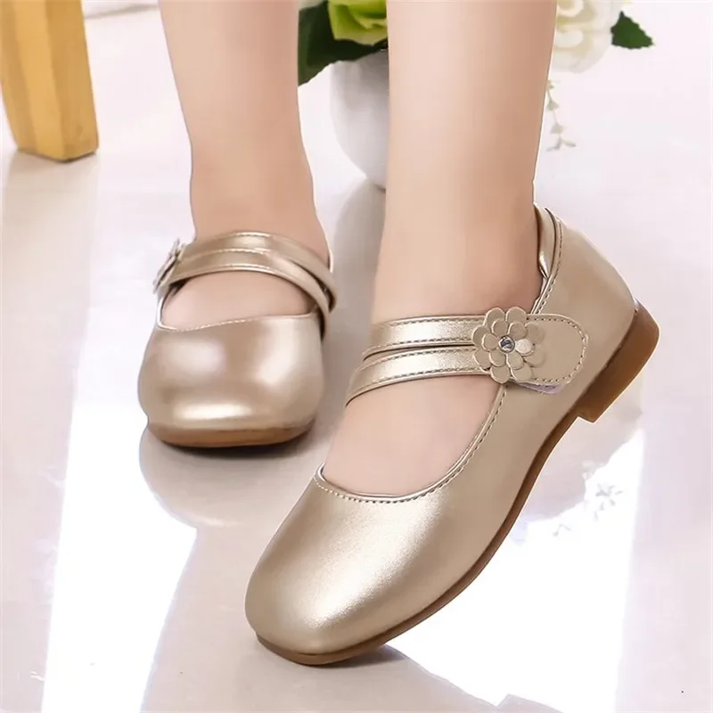 Girls Casual Flats Fashion Princess Flower Girl Mary Janes Flat Soft With Floral Children Shoes For Wedding Party Birthday Sweet