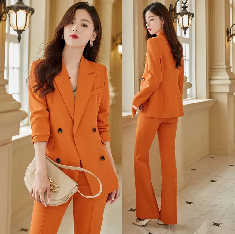 

Fashion High-Street Blazer Women's Spring Autumn High- Professional General manager Suit Set Offic костюм женский women suit