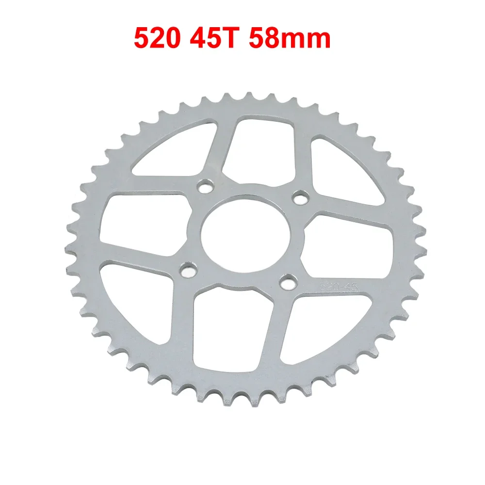 Motorcycle 520 45T Rear Chain Sprocket 58mm For 110cc 125cc 150cc 200cc 250cc Motocross ATV Quad Pit Dirt Bike Accessories