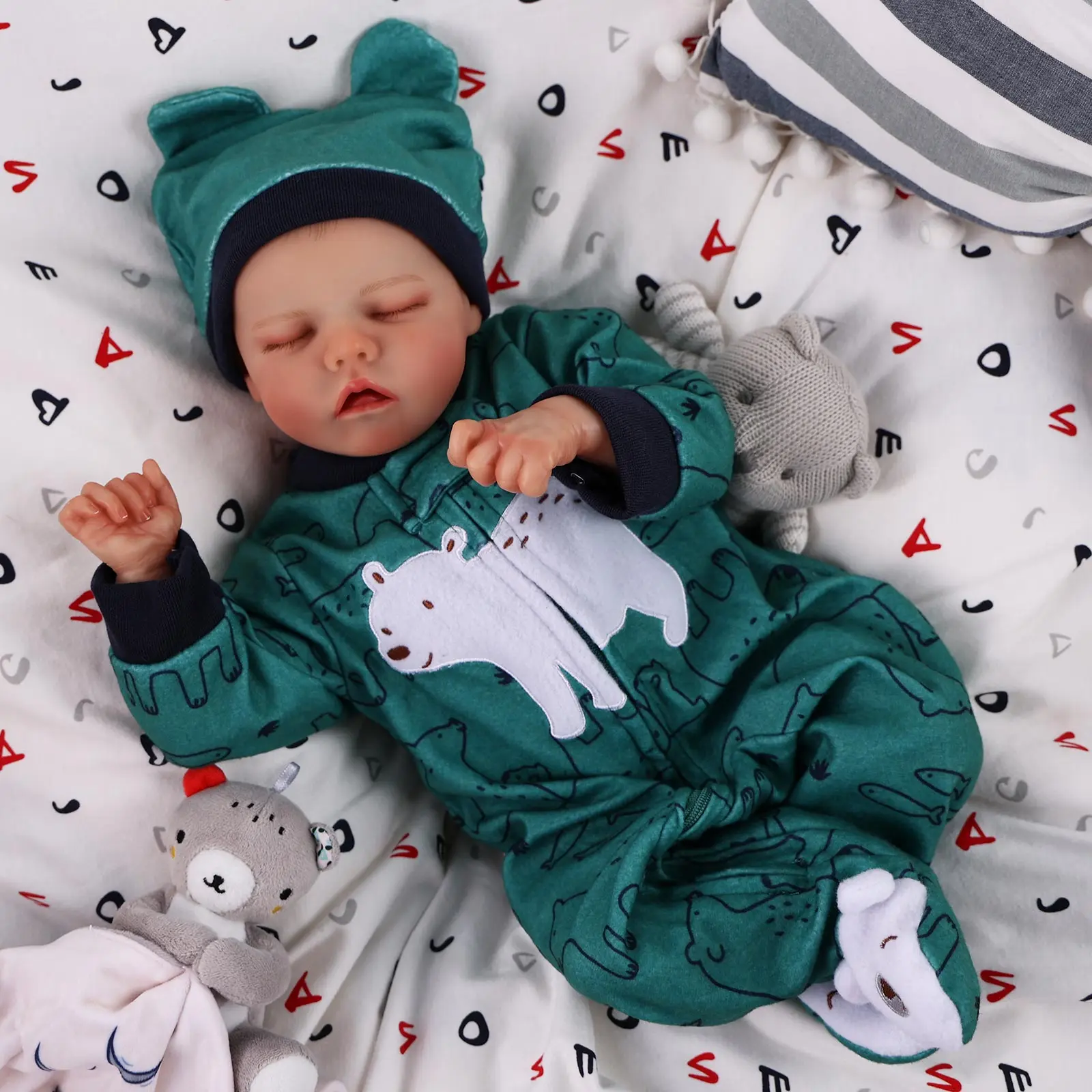 Wholesale 17'' Reborn Baby High Quality Lifelike Full Soft Vinyl Fashion Doll Soft Toy Newborn Gift DIY TOY MODEL TOY
