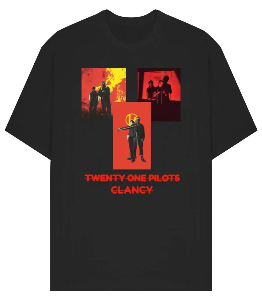 Summer New Men's Short Twenty One Pilots Y2K T-shirt Pattern Harajuku Men's Clothing Round Neck Printed T Shirt Unisex