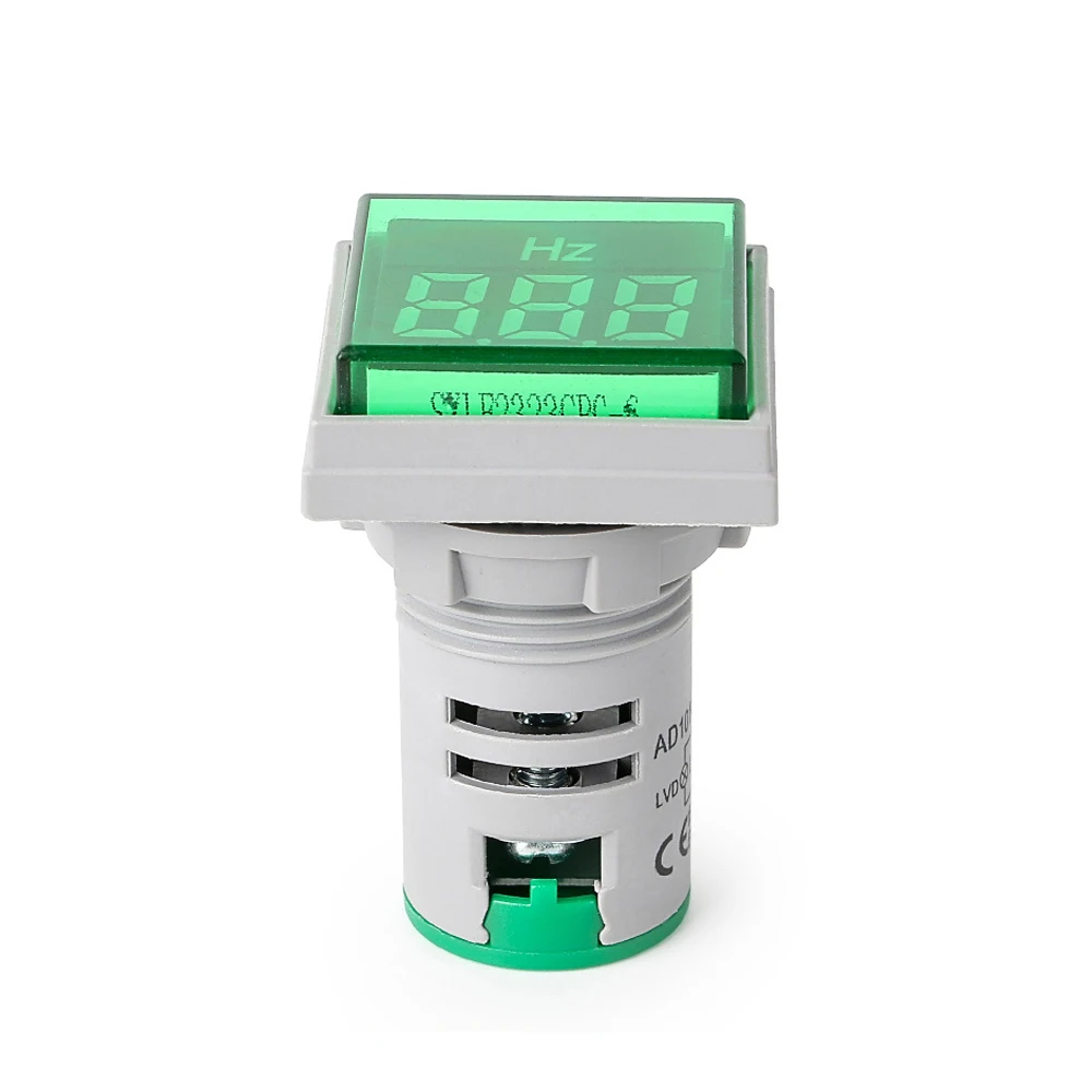 ABILKEEN Top Quality 31.3*31.3mm Square Head Plastic Hertz Meter 0-99 Hz AC220V LED Illuminate Industrial Frequence Meter