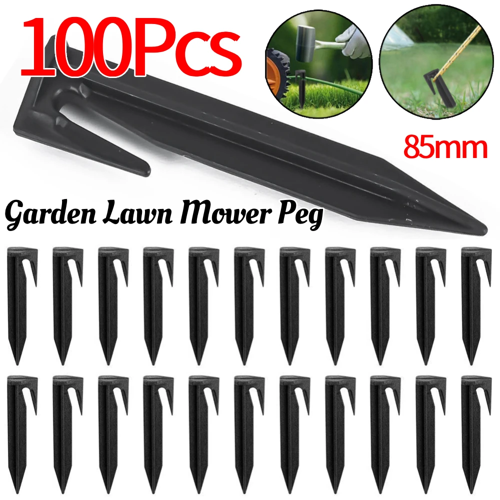 

100 шт. колышек для садовой газонокосилки для установки граничного провода, колышки для заземления, раскладка граничных кабелей, аксессуары для роботизированной газонокосилки