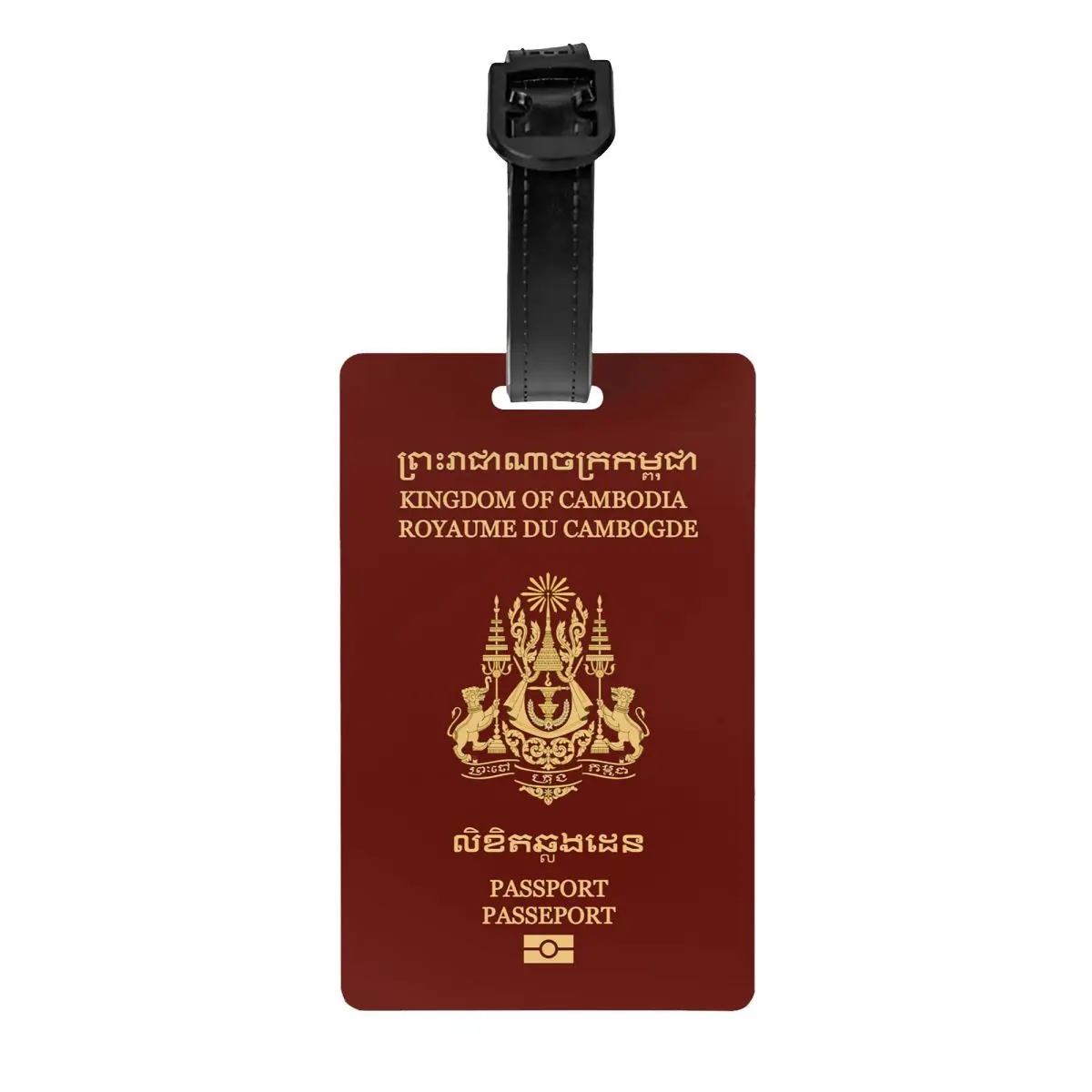 

Багажная бирка для паспорта Камбоджа, индивидуальные багажные бирки, идентификационная этикетка с обложкой для конфиденциальности