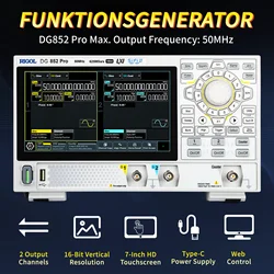 RIGOL DG800 Pro Function/Arbitrary Waveform Generator,Portable,25MHz Maximum Output Frequency,625Msa/s Sampling Rate,16bits Vert