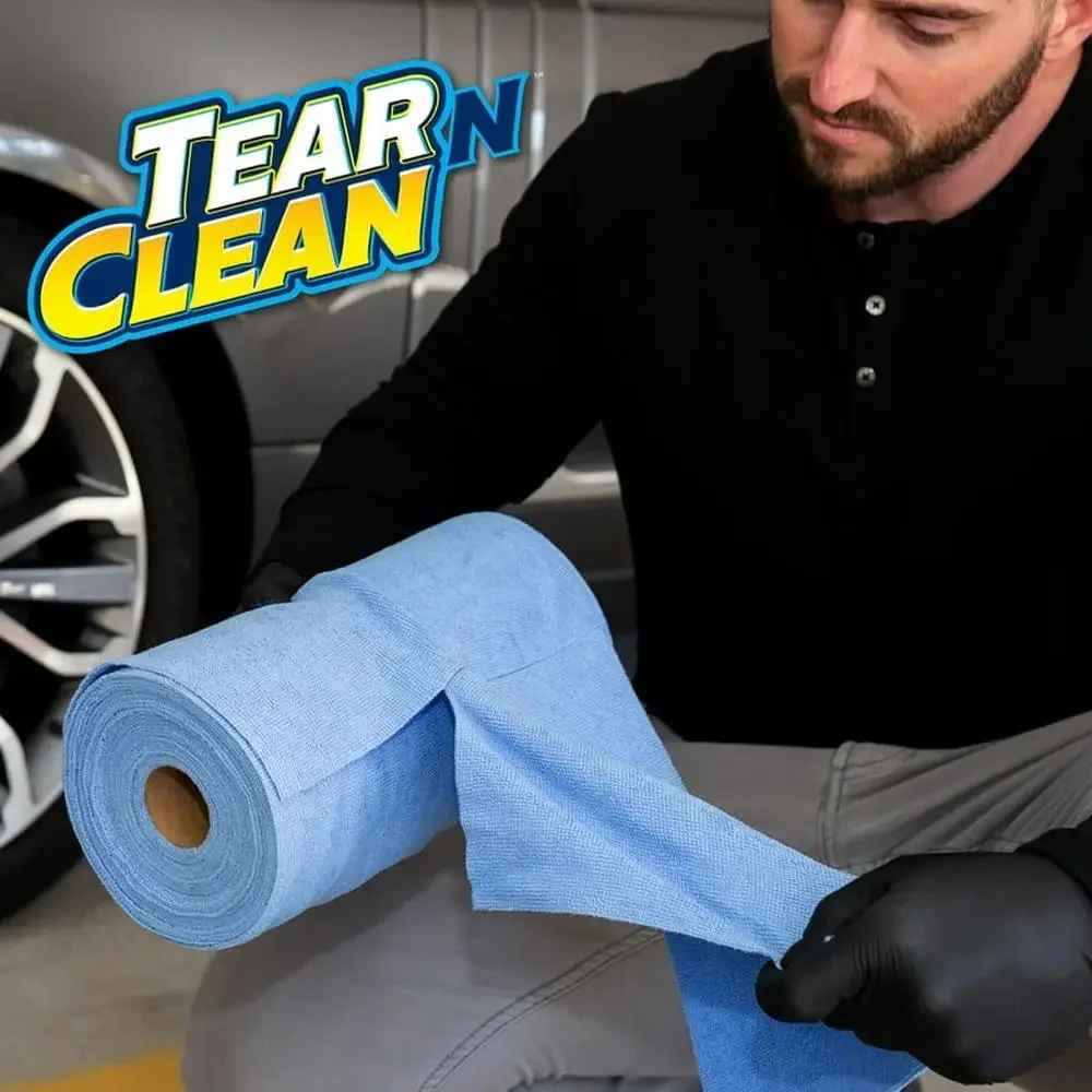 

100-Pack Multi-Purpose Microfiber Towel Roll Car Boat Home Office & More Lint-Free Cleaning Cloths Machine Washable & Reusable