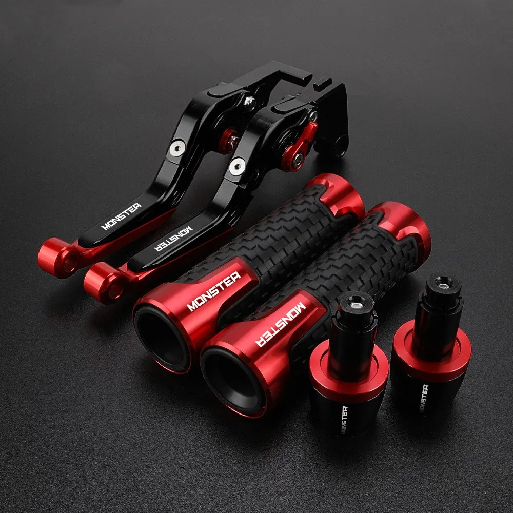 

Motorcycle Accessories For DUCATI MONSTER 2007-2008 Adjustable CNC Brake Lever Clutch LeverS Handlebar Handle Bar Grips MONSTER
