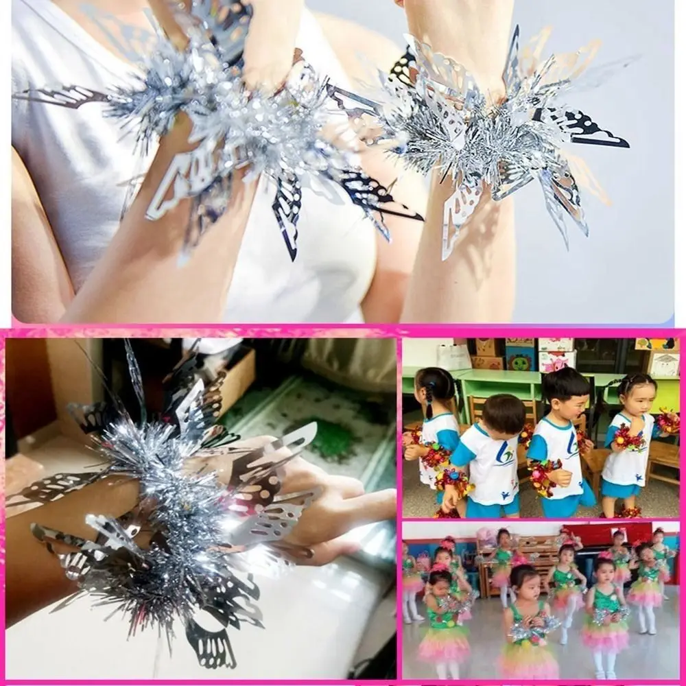 2pcs New Apply to Sports Sports Game Pompoms 10 Styles Cheap Practical Cheerleading Performance Flower Sports Games Bracelet