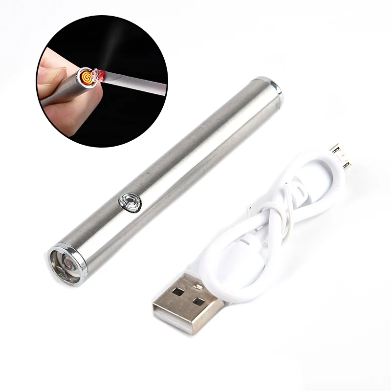 USB Lighters Windproof Arc Electric Plasma Rechargeable Lighter Cigarette Gadget