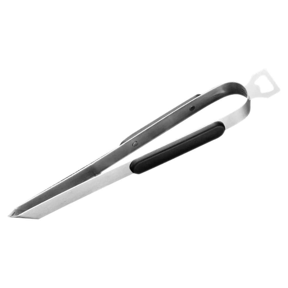 

Stainless Steel Bbq Tongs Grill Serving Clamps Bottle Opener Non Slip Handle Outdoor Camping Cooking Utensils Multi