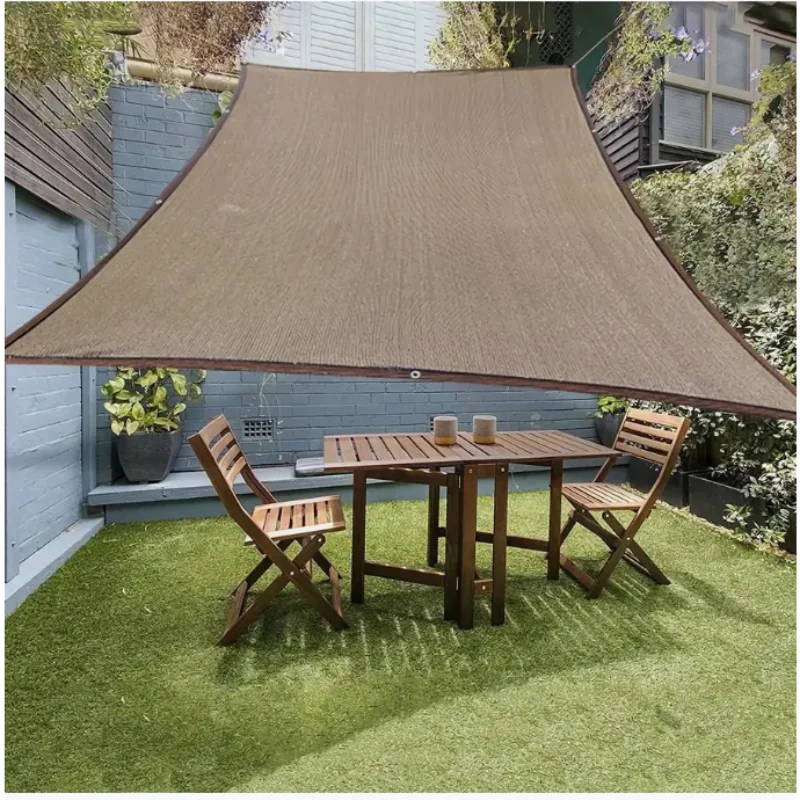 unshade coffee HDPE sunshade net Home garden UV protection 90% sunshade net Balcony sunshade Car shed