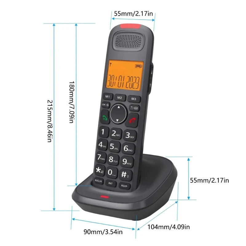 D1015 Cordless Phone Desktop Telephone Fixed Wireless Phone for Convenient Communication Home