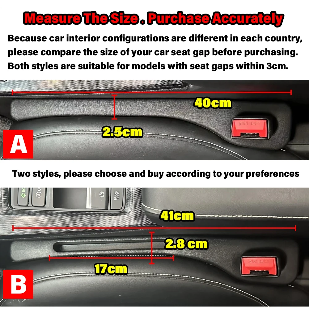 2pcs Car Seat Gap Leak-proof Filling Accessories For Volvo V40 V50 V60 V70 S40 S60 S80 S90 xc40 xc60 xc70 xc90 C30 C40 940 960