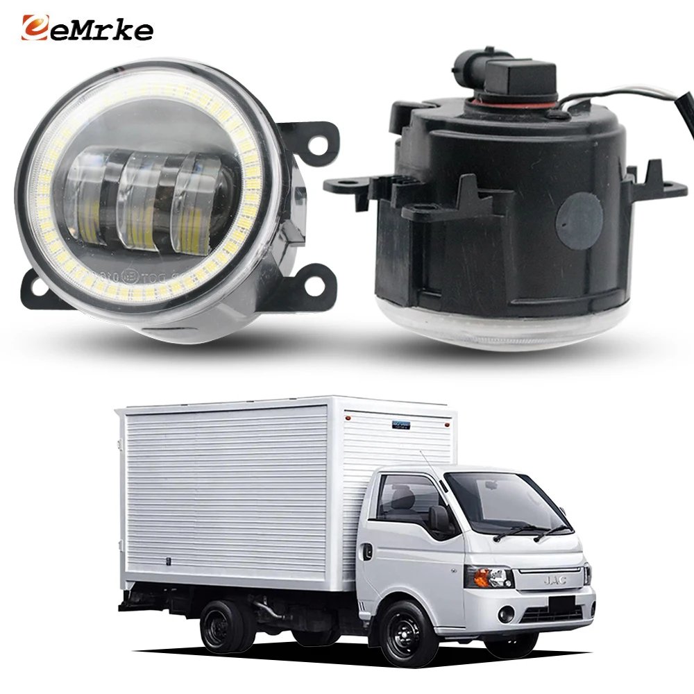 Led Fog Lights Angel Eye DRL For Jac N 35 X200 V260 2019 2020 2021 2022 2023 2024 Front Bumper Daytime Running Lamp Replace