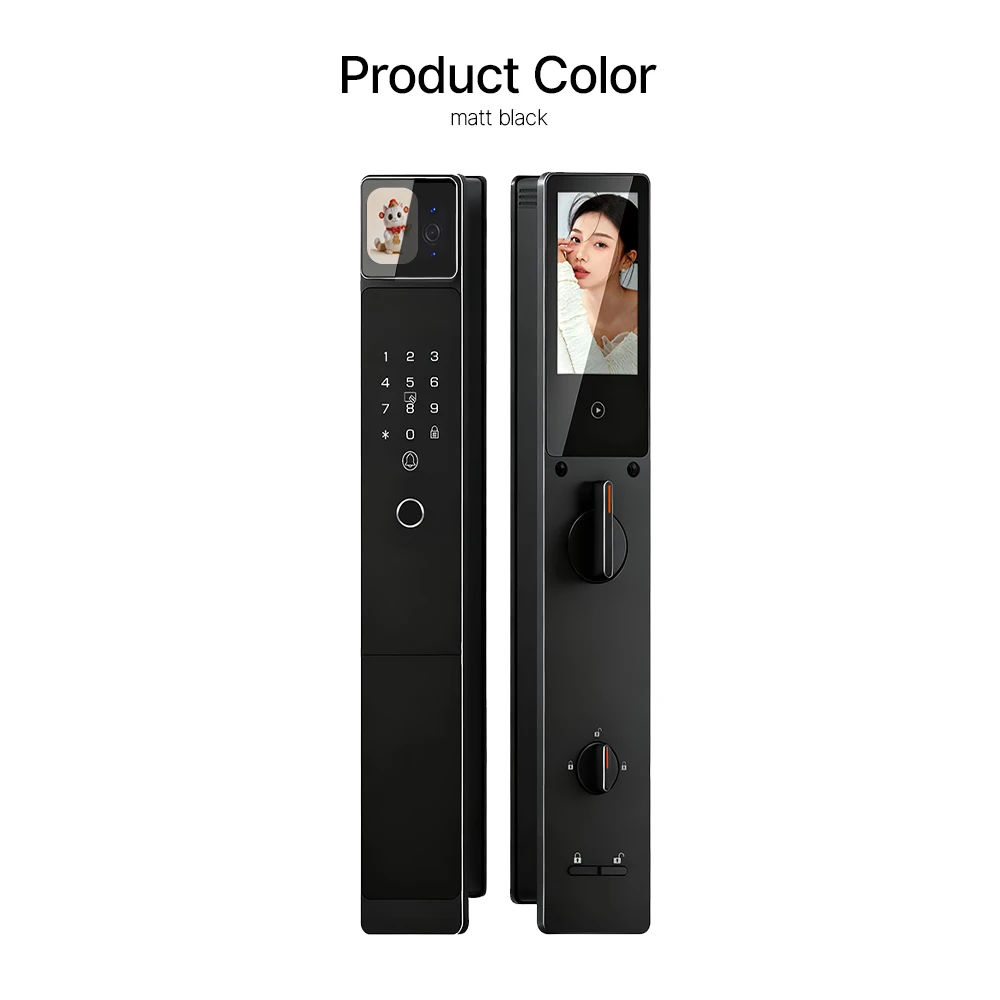 Wholesale Palm Vein Ultra-Thin Smart Door Lock 3D Face Recognition High Security Video Intercom OEM/ODM Factory Price