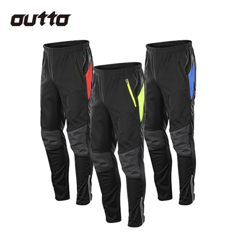 

Cross-Border Cycling Pants Men's Fleece Winter Outdoors Windproof Bicycle Pants Breathable Warm Cycling Trousers # 18-BK.