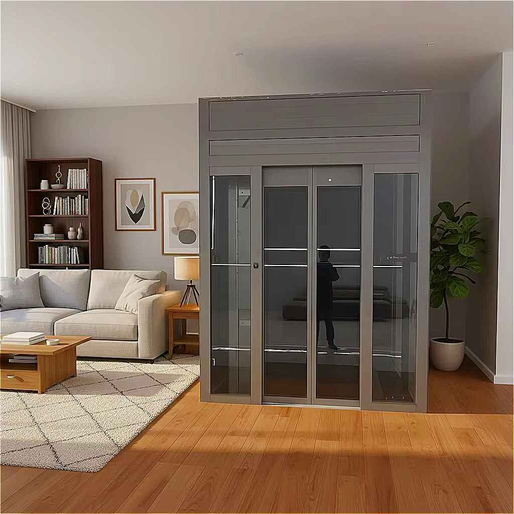 Compact Home Elevator For 3 Persons Hydraulic Lift Pitless Design 280kg 0.3m s Customized For Bungalow Retirement Home