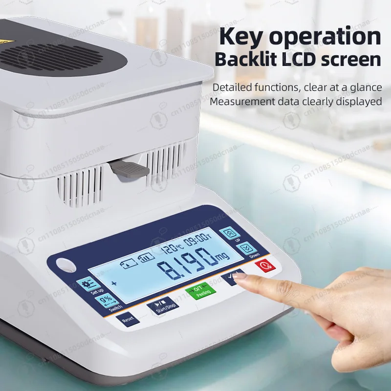 High-Precision Halogen Moisture Analyzer for Food Tea Corn Feed Plastic Granules Rubber
