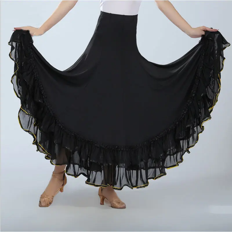 Faldas oscilantes para mujer, traje de baile español para actuación del vientre de salón de toro, traje de baile gitano clásico, vestido de Flamenco para