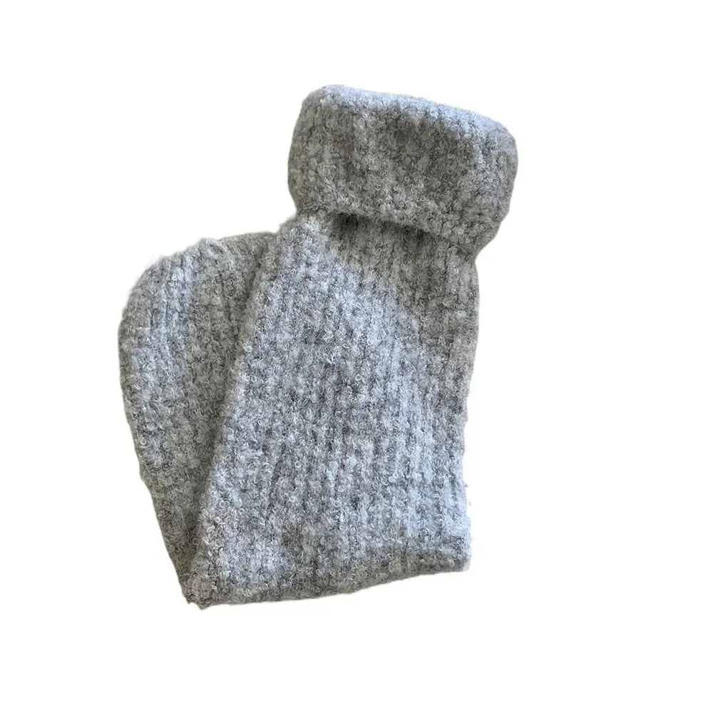 Grube, ciepłe zimowe ocieplacze na nogi, nakładki na stopy, kawaii pluszowe skarpetki na nogi, lolita, JK, Y2K, dzianinowe długie pończochy, styl spicy girls.