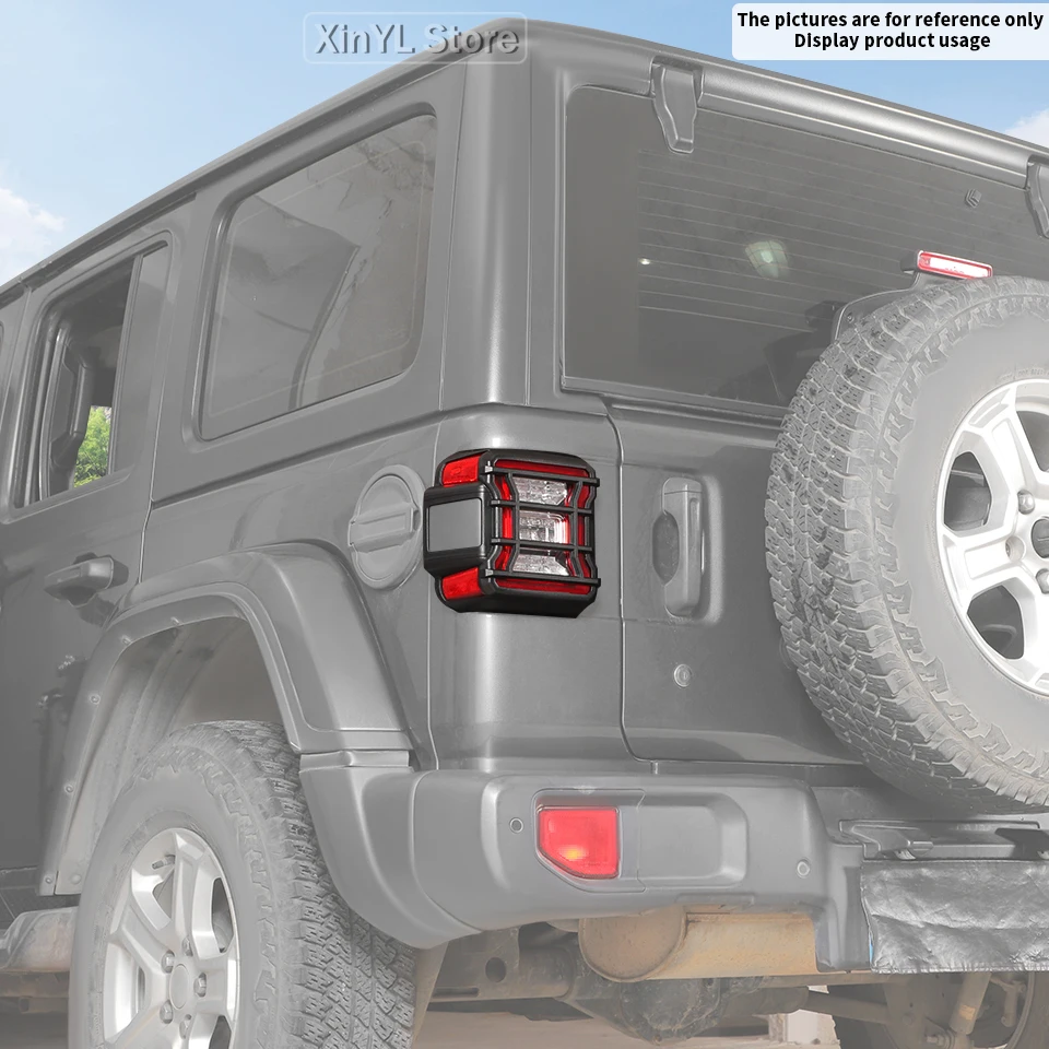 

For Jeep Wrangler JL 2018 Up Rear Tail Light Lamp Taillight Decoration Cover LED Light Sources Accessories