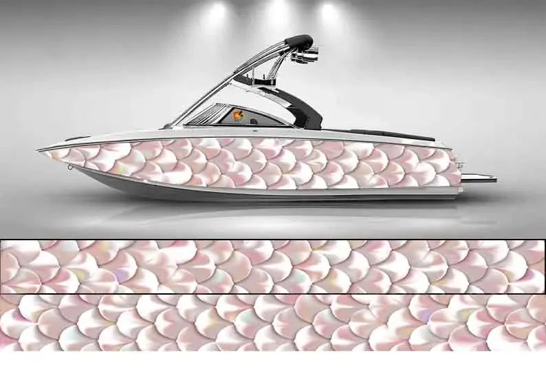 Gorgeous Scales Colorful Gradient Charming Cool Boat Sticker Vinyl Ship Pontoon Deck Boat Fishing Decorative Pontoon Boats Decal