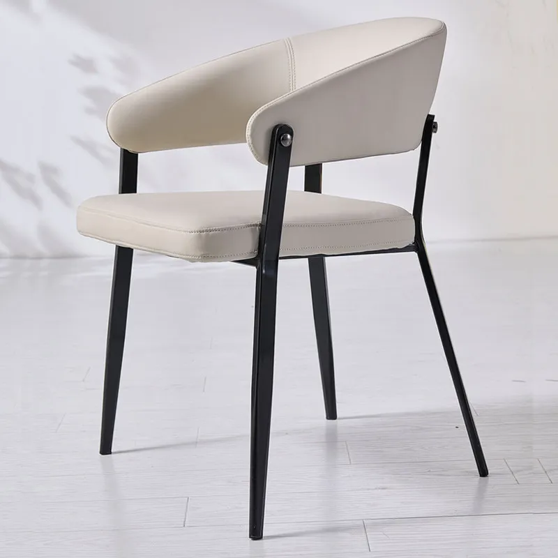 Dining chair Household backrest Italian minimalist cafe Hotel high-end rest high-end negotiation chair Dining table and chairs