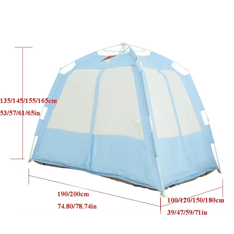 Imagem -03 - Totalmente Automático Tenda de Cama Infantil Casa de Inverno Adultos Dormem Dentro de Casa Manter Aquecido Engrossar Preservação do Calor e Proteção contra Frio