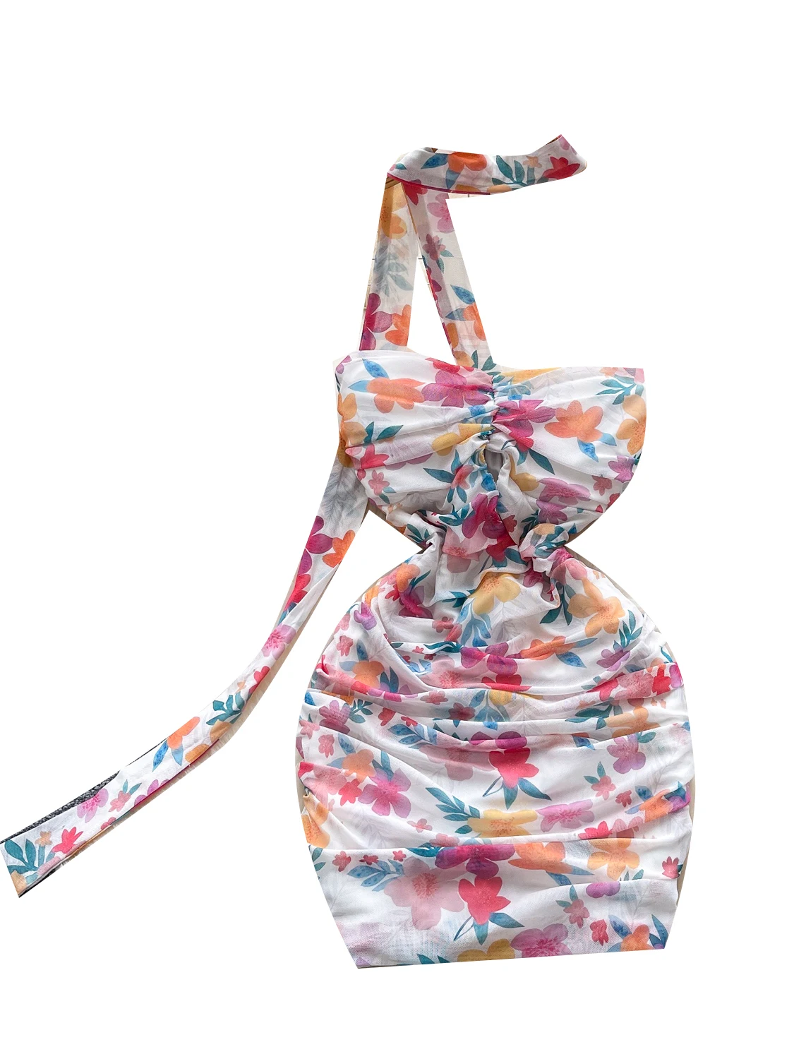 Fre Floral uitgehold zomer Svel dames Dr Ne hangende taille een ort rok hoge taille A-lijn vakantie Sle