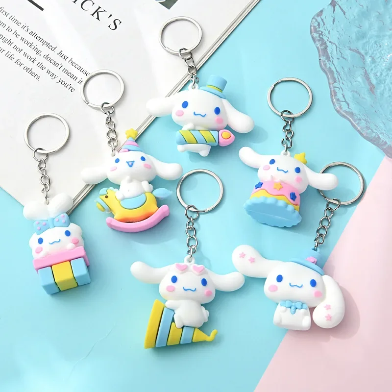 Cute Hello Kitty Anime Keychain Big Ear Dog Keychain Pendant Bag Cartoon Key Ring Small Gift Car Key Chain Small Accessories