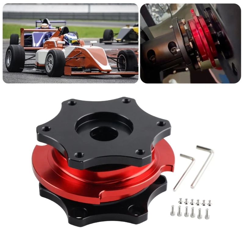 Vehicle Steering Wheel Adapter 8.9cm Diameter Anti rusts Easy Operate for Racings Enthusiasts Improves Driving Safety