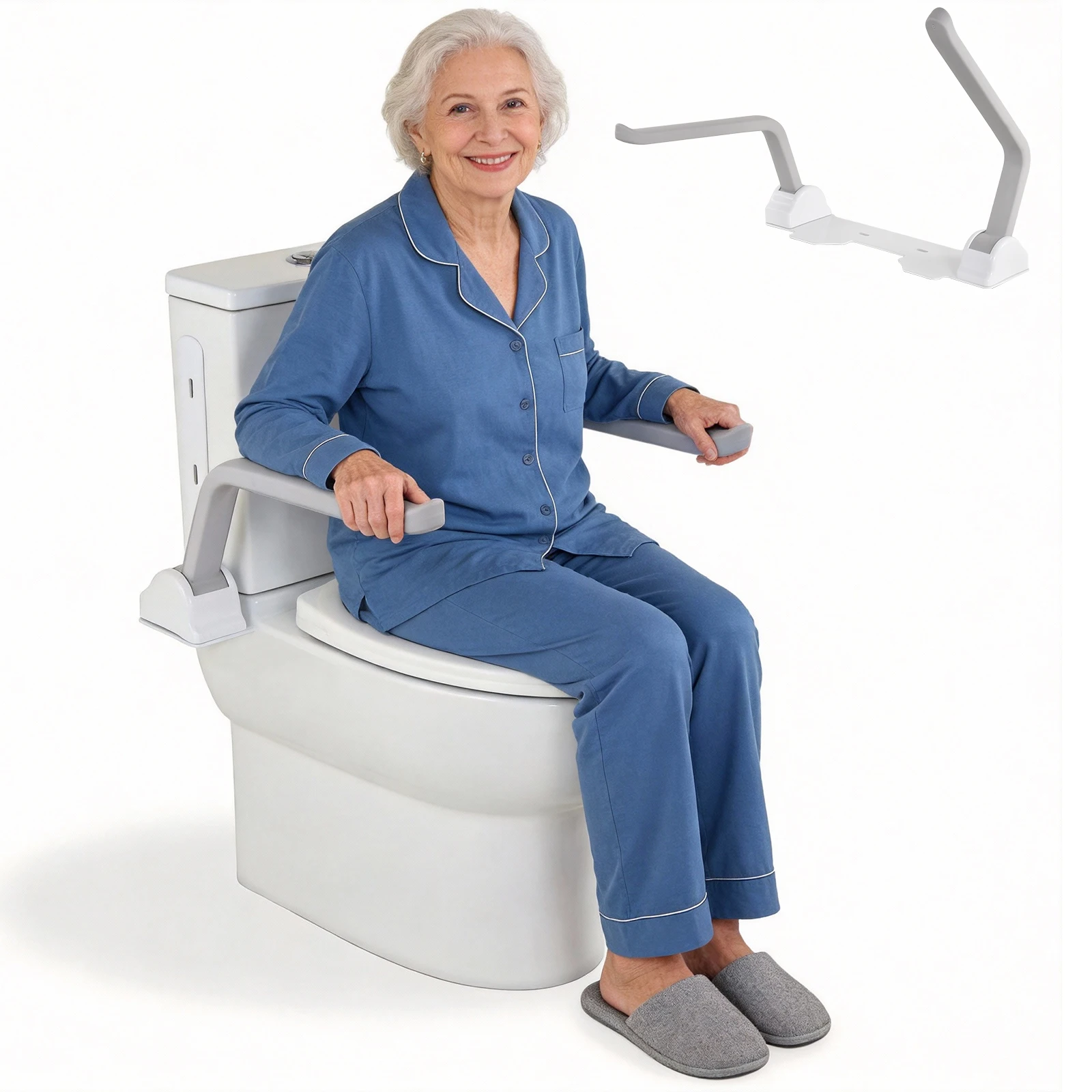 

Toilet anti slip handrail, toilet safety railing, elderly toilet standing support, suitable for disabled, elderly, pregnant wome