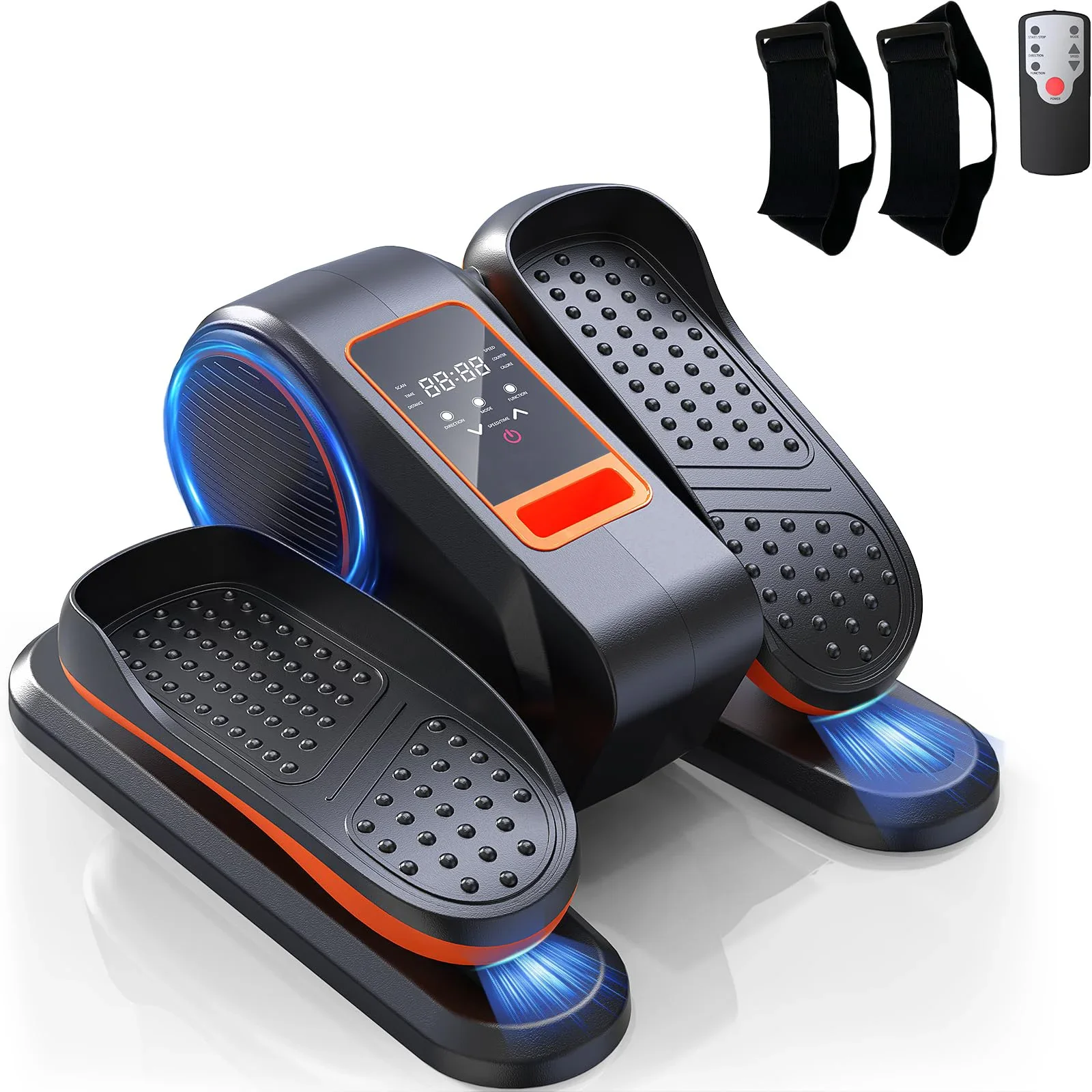 Portable Electric Under Desk Stepper, Seated Mini Elliptical Trainer for Leg Workout