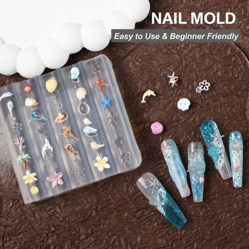 3D Stereo High Clear Nail Carving Accessory Bow Embossed Silicone Mold Durable Drip Shaping Tool Exquisite Nail Art Decoration