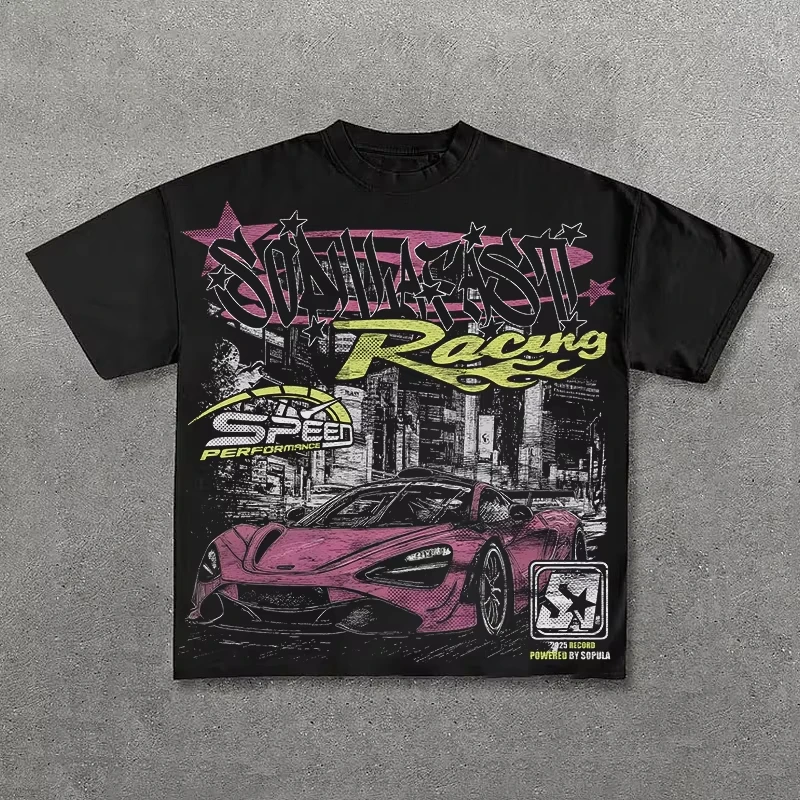 تي شيرت Harajuku مطبوع عليه حروف Y2k تي شيرت للرجال والنساء عالي الشارع كبير الحجم تي شيرت Pro Choice ملابس الشارع الشهير تي شيرت عتيق #1