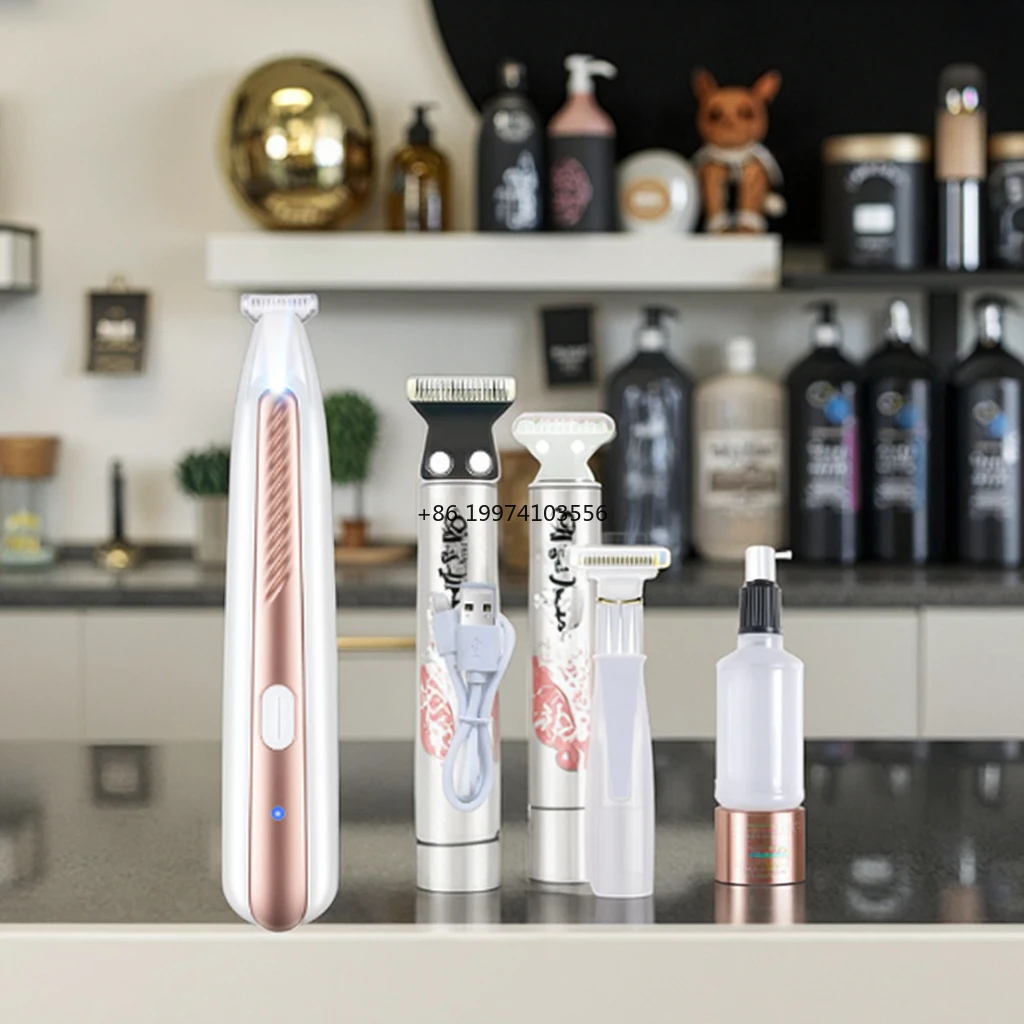 

Водонепроницаемая бритва для волос на ногах, инструмент для ухода за домашними животными, портативный электрический триммер для волос из ПЭТ, ABS, PP, устройство для бритья кошачьих ног со светодиодной подсветкой