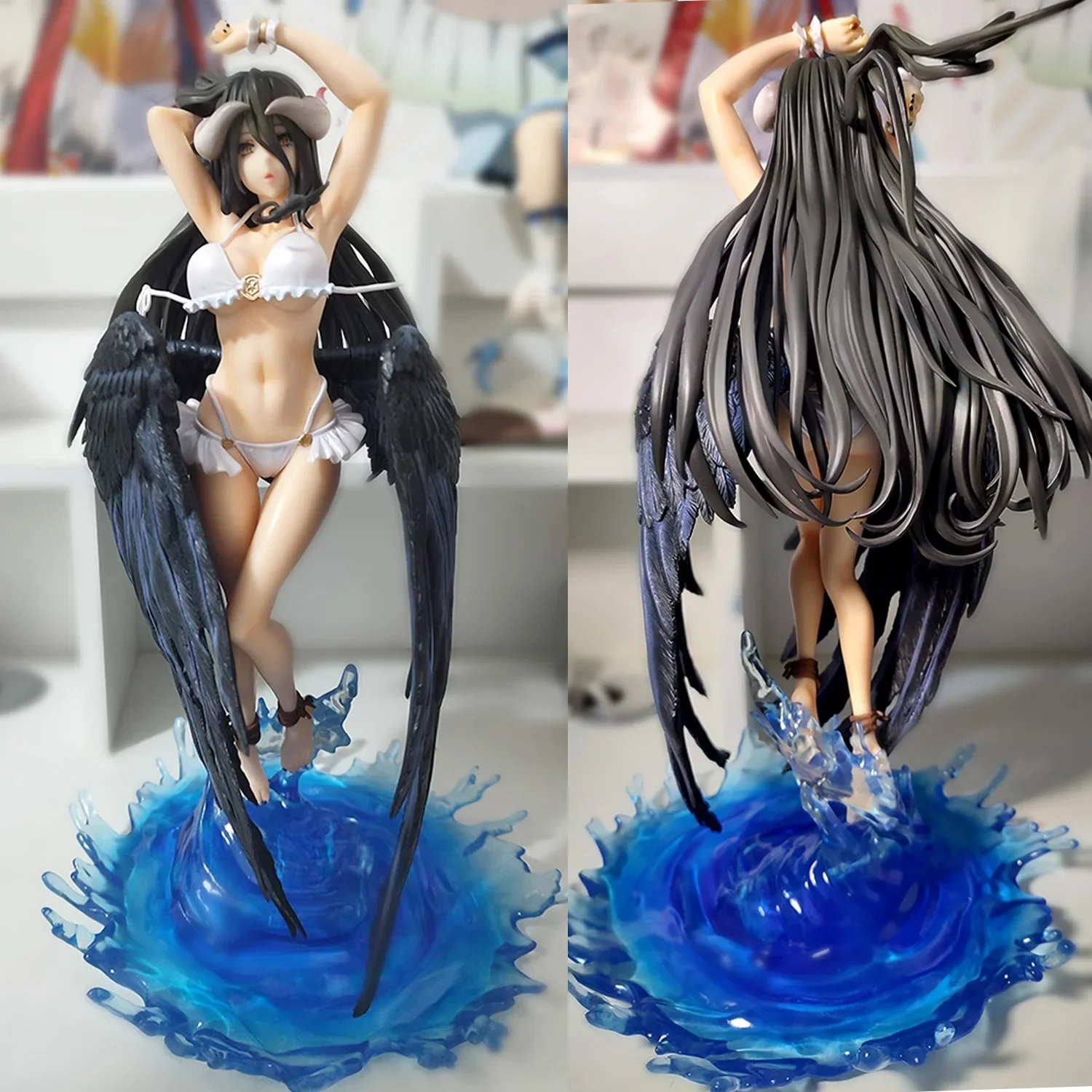 

32cm Overlord Albedo Swimsuit Ver Sexy Nude Anime Girl PVC Action Hentai Figure Collection Model Toys Doll Gifts