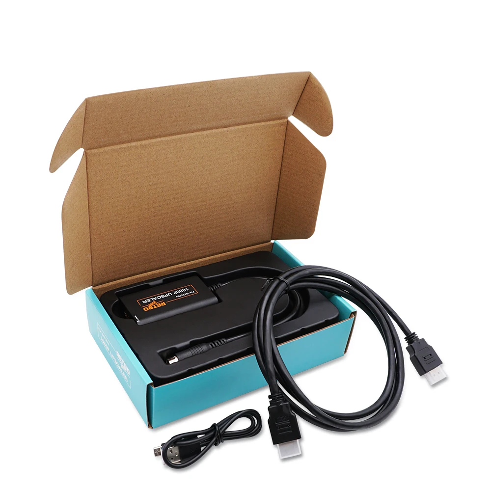Retro scaler 1080p Upscaler Adapter für Saturn-Konsolen HDTV-Konverter Adapter S-Video-Eingang 4:3/16:9 Seiten verhältnis Umschaltung
