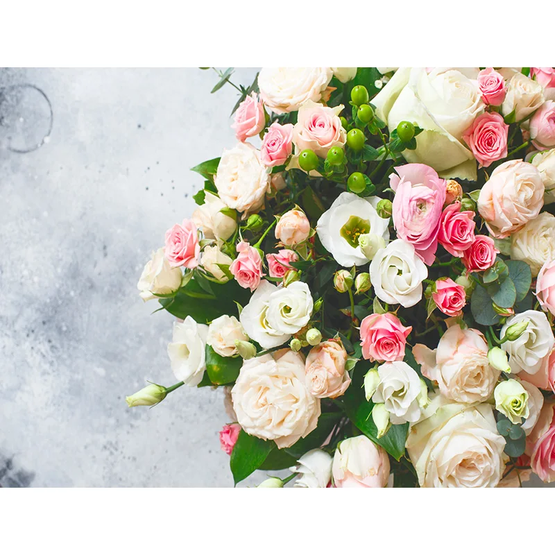 Fondos de fotografía de boda, telón de fondo de pared de flores rosas, decoración de cumpleaños, MGQ-02 fotográfico