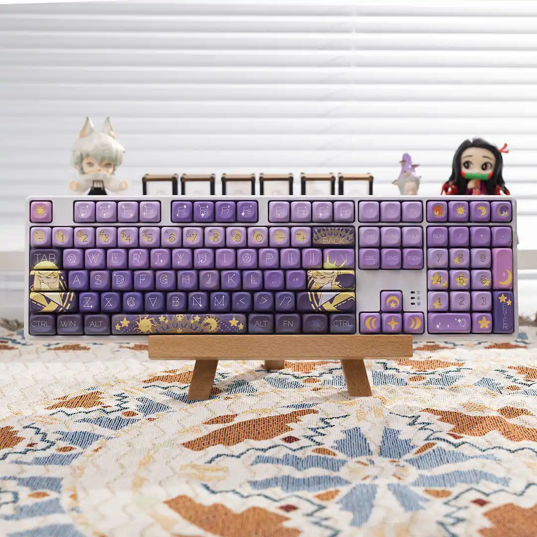 Keycap MOA Galaxy Dream 귀여운 만화 PBT 소재 승화 적응 기계식 키보드