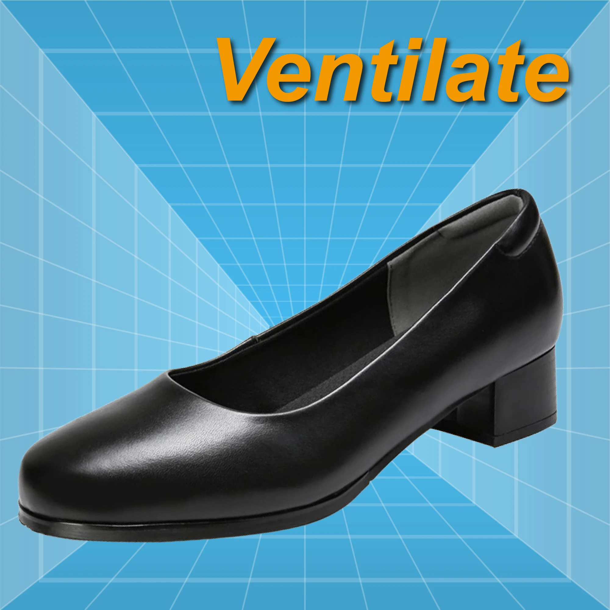 Comfort Middle Heel Genuine Cowhide Shoes For Waiter Airline Stewardess Crew Shopping Trainman Attendant Office Worker