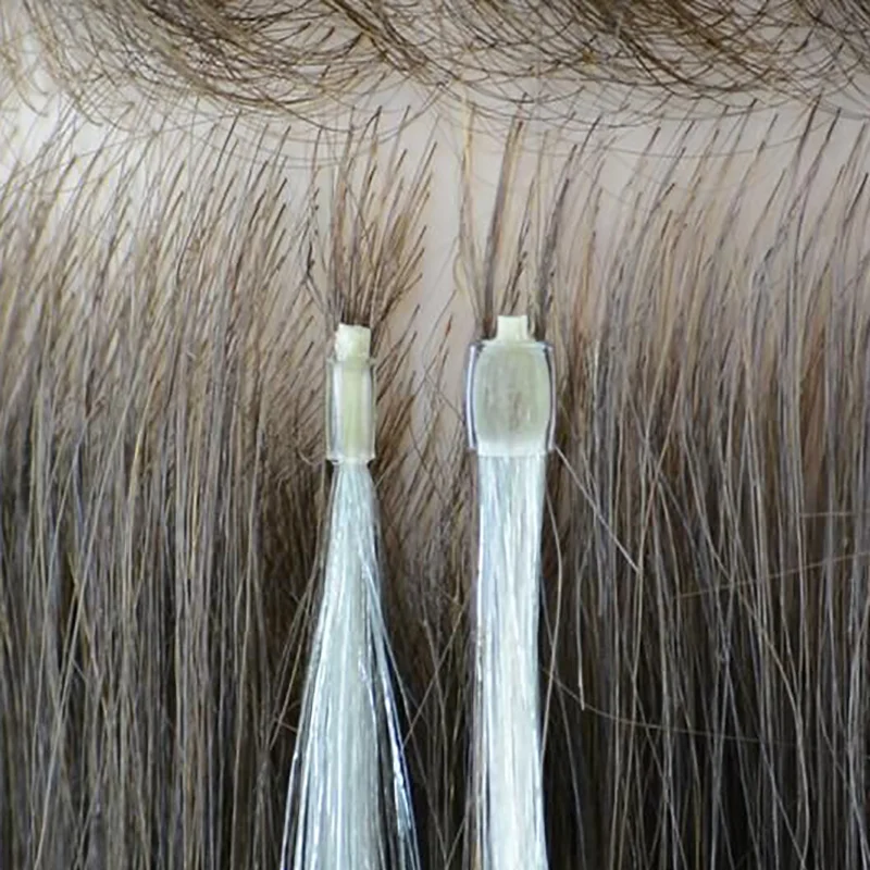 Gratis Verzending 100 Stuks 4.5X3.5X6.0Mm Siliconen Haar Krimpkous Tube Links Voor Ik Tip Pre-Bonded Hair Extensions