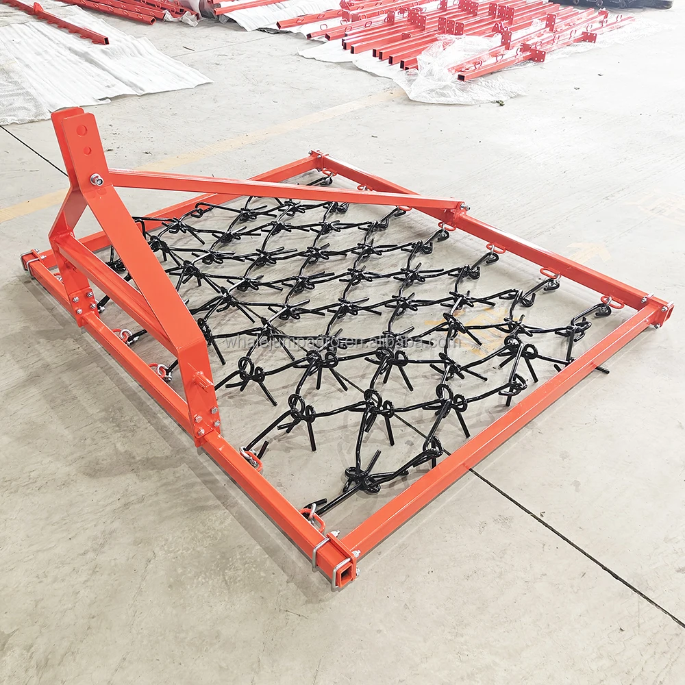 Heavy Duty Manual Folding Hay Field Wingfield Drag Harrow 8ft 3 Point Hitch