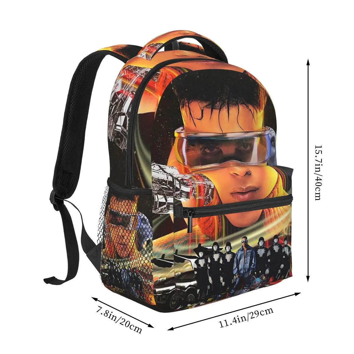 Rauw Alejandro Saturno World Tour Backpack Student Boys Girls BookBag Kids School Bag Computer Shoulder Bags for Men Women